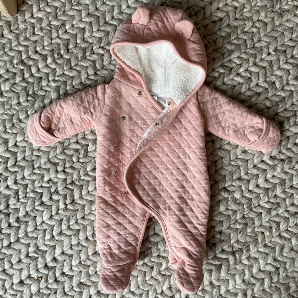 Carter’s pink quilted baby bunting
